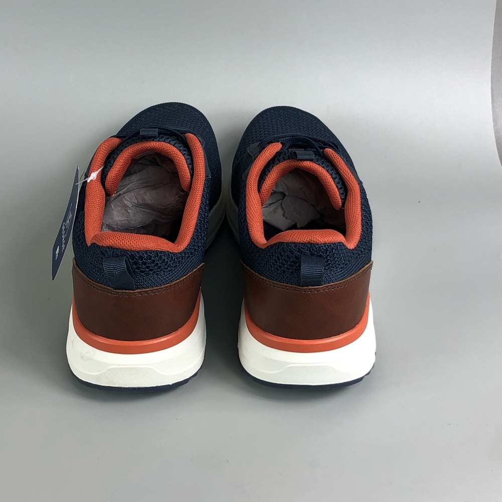 George Men's Navy and Orange Knit Athletic Sneakers Size 10 - Picture 6 of 9